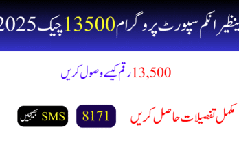 بینظیر انکم سپورٹ پروگرام 13500 چیک 2025