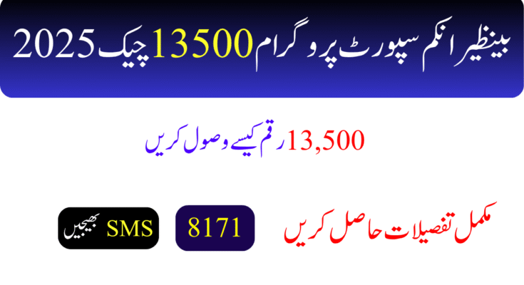 بینظیر انکم سپورٹ پروگرام 13500 چیک 2025
