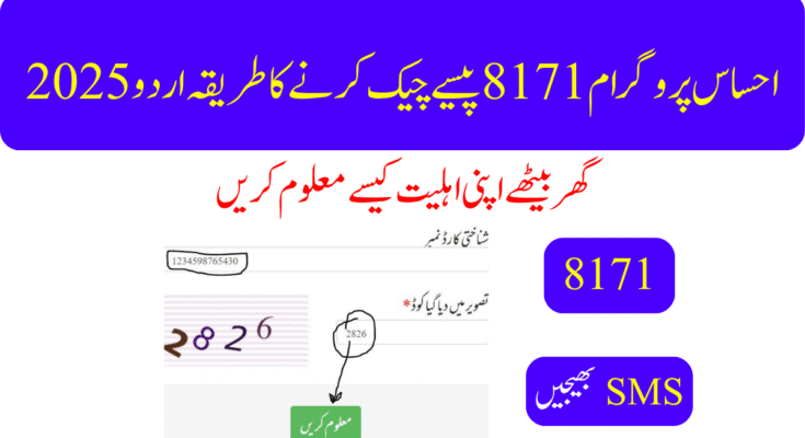 احساس پروگرام 8171 پیسے چیک کرنے کا طریقہ اردو