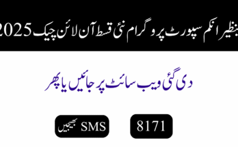 بینظیر انکم سپورٹ پروگرام نئی قسط آن لائن چیک