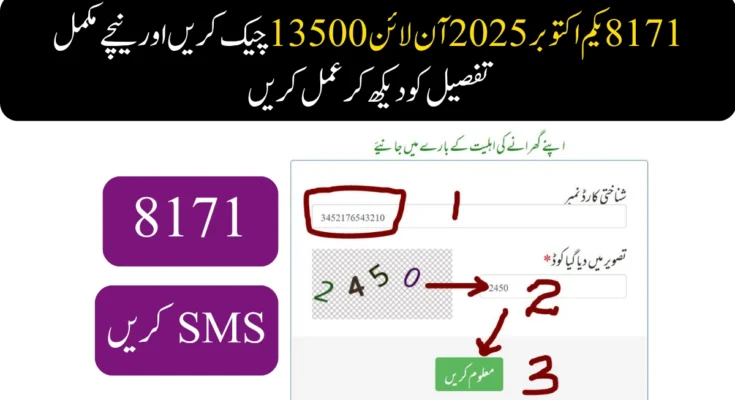 8171 یکم اکتوبر 2025 آن لائن 13500 چیک کریں